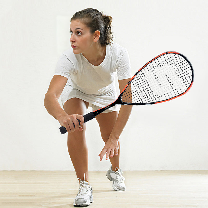 SALYWEE EAGLE Pro Squash Racket Full Carbon Fiber Pre-Strung Balanced Frame for Intermediate & Advanced Players
