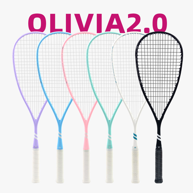 SALYWEE Olivia2.0 Full Carbon Squash Racket SY1028 69cm Length 21cm Width Light‑Weight Indoor Training Squash Racket