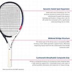 SALYWEE Nexus SY1110 Aluminum Carbon Tennis Racquet 293g Unstrung 16×19 String Pattern 50-55lbs Tension Beginner Recreational Tennis Racket