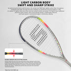 SALYWEE CK200 SY1025 Squash Racket T800 Carbon Fiber 139±5g Unstrung 360mm Balance Point Professional Training Squash Racket