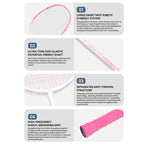 SALYWEE Blossom Rain SY905 Badminton Racket Composite Carbon 5U Light‑Weight Elegant Floral Frame Blue Purple Red Pink For Women Players