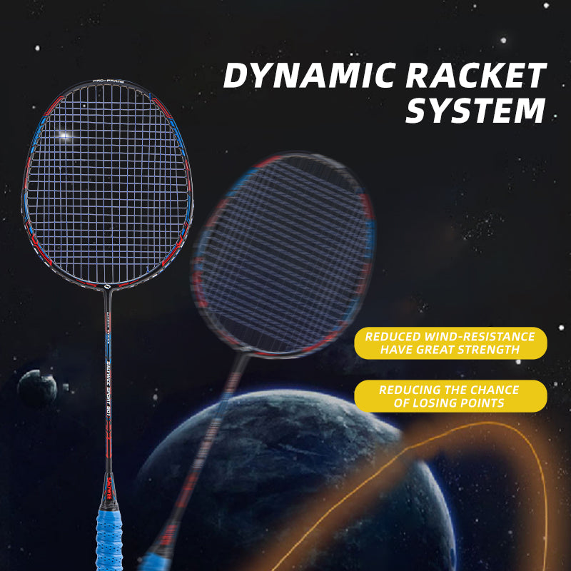 SALYWEE Torpedo SY901 Pre‑Strung Carbon Badminton Racket Lightweight Full‑Size Frame for Backyard & Weekend Recreational Badminton Games