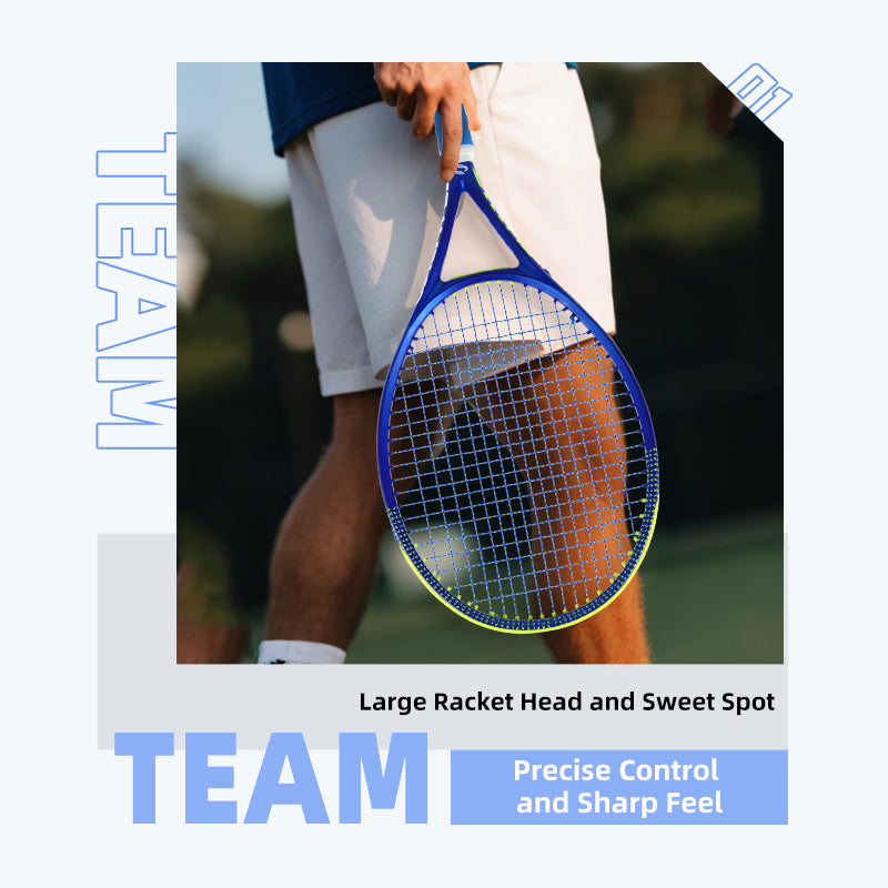 SALYWEE Blue Leap SY1115 Tennis Racket | 345g 330mm Balance Point Durable Frame for Outdoor Training & Matches