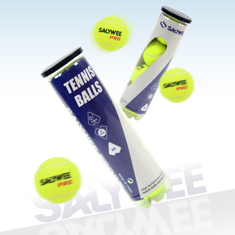 SALYWEE PRO Professional Tennis Balls 4 Count Pressurized Can All‑Court Suitable for Match & Daily Training Sessions