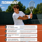 SALYWEE EXPLORER SY1119 Carbon Fiber Tennis Racket | 260g 102in² 16×19 Pre-Strung Adult Racquet