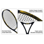 SALYWEE Golden Dragon SY1116 Tennis Racket | Carbon Fiber 280g 105in² 16×19 Pre-Strung Adult Racquet