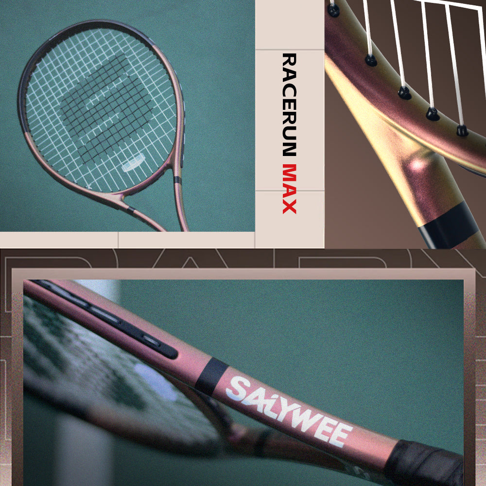 SALYWEE RACERUN MAX SY1117MAX Tennis Racket | Aluminum Carbon 295g 102in² 16×19 Pre-Strung Adult Racquet