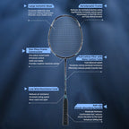 SALYWEE K520 PRO Speed‑Type Full Carbon Fiber Badminton Racket 4U, 26‑30LBS Tension, 295±5mm Balance Point, 675±5mm Length, White & Black Color Options
