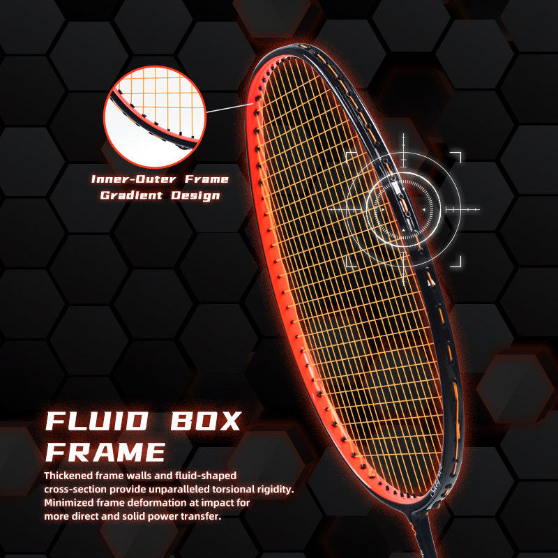 SALYWEE Sharp・Feather Head‑Heavy Offensive Badminton Racket 305±3mm Balance Point 6U Light Weight, T700+30T Carbon For Powerful Smash Shots