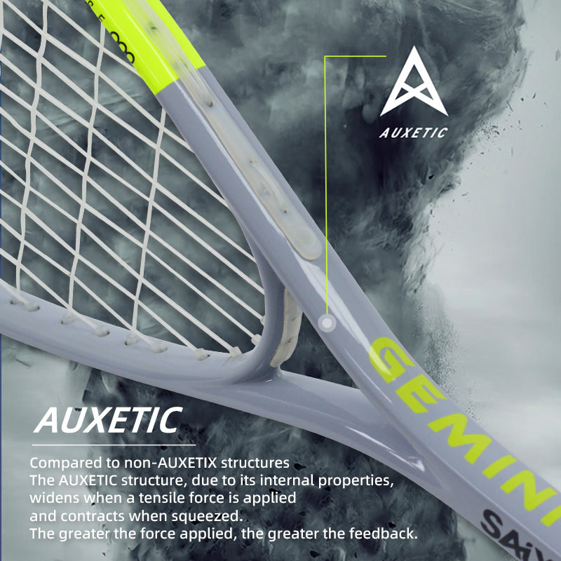 SALYWEE GEMINISR Squash Racket With Swivel & Acoustic Line Hole Spin Shaft Design High Spin Competitive Squash Racket