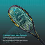 SALYWEE SY1114 Gungnir Mjolnir Pro Tennis Racket Full Carbon Frame Pre-Strung 102 sq.in for Recreational & Intermediate Players