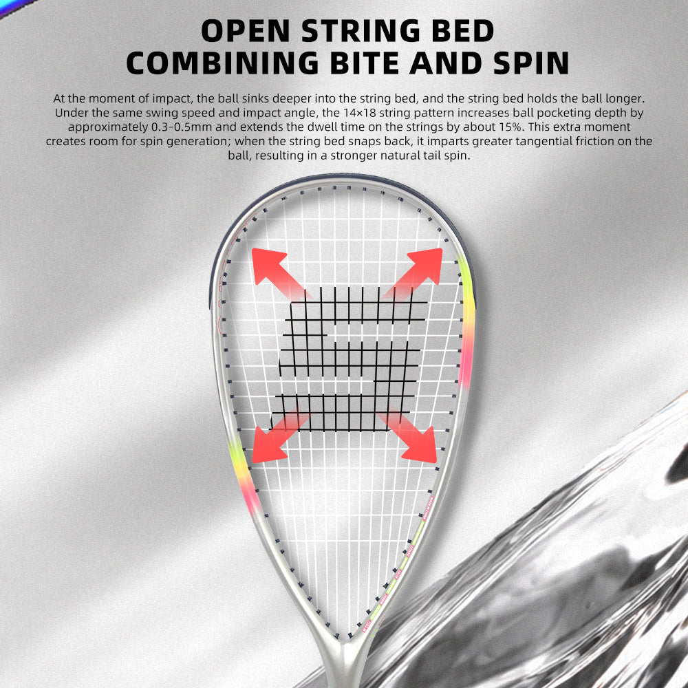 SALYWEE CK200 SY1025 Squash Racket T800 Carbon Fiber 139±5g Unstrung 360mm Balance Point Professional Training Squash Racket