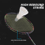 SALYWEE Torpedo SY901 Pre‑Strung Carbon Badminton Racket Lightweight Full‑Size Frame for Backyard & Weekend Recreational Badminton Games
