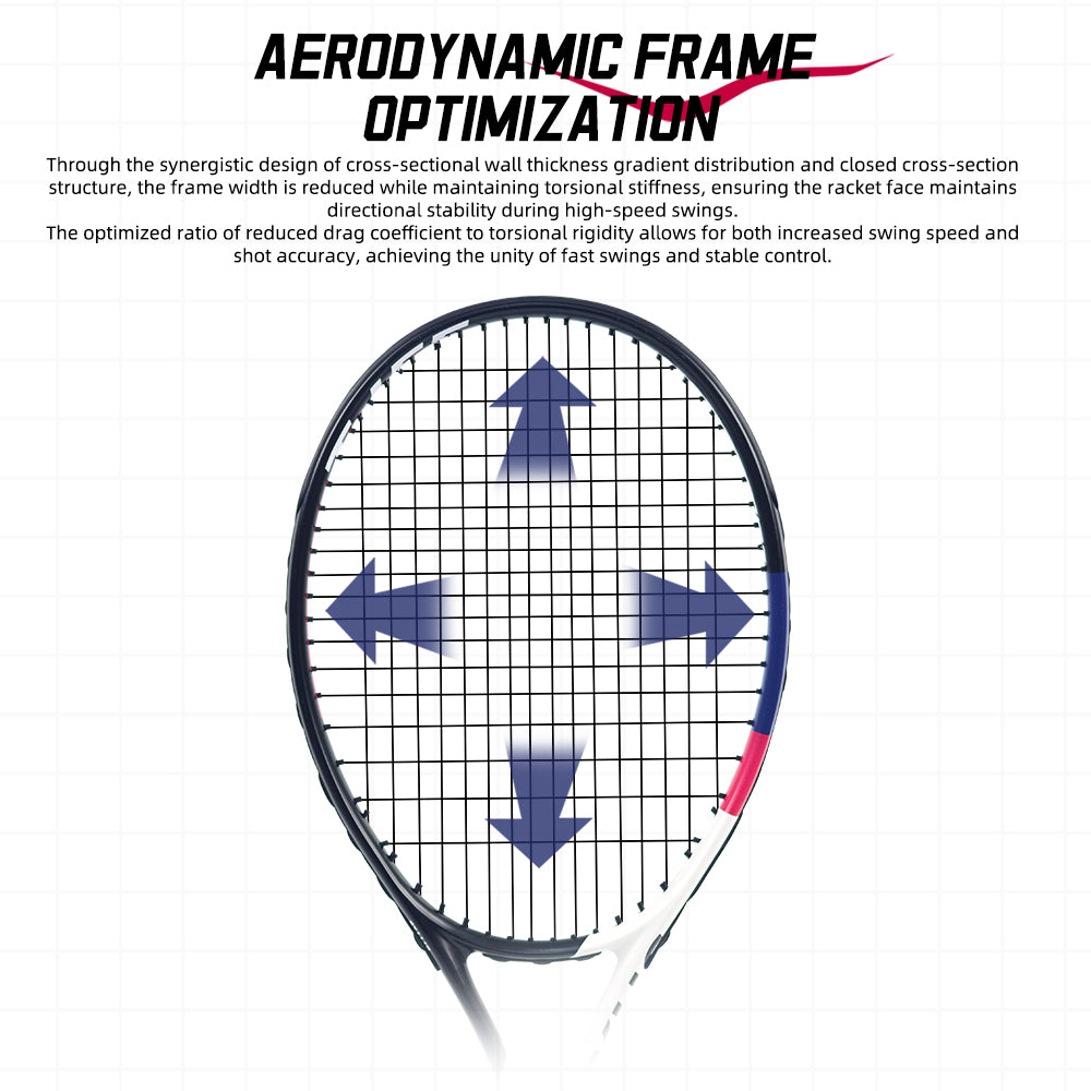 SALYWEE Nexus SY1110 Aluminum Carbon Tennis Racquet 293g Unstrung 16×19 String Pattern 50-55lbs Tension Beginner Recreational Tennis Racket