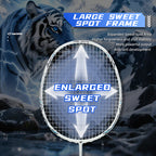 SALYWEE K520 PRO Speed‑Type Full Carbon Fiber Badminton Racket 4U, 26‑30LBS Tension, 295±5mm Balance Point, 675±5mm Length, White & Black Color Options