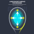 SALYWEE Gemini Composite Tennis Racket 69cm Length 330mm Balance Point 50-60LBS Tension Aluminum Carbon Frame Daily Practice Tennis Racket
