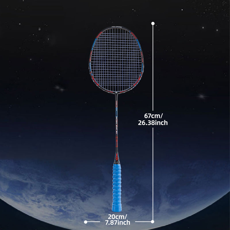 SALYWEE Torpedo SY901 Pre‑Strung Carbon Badminton Racket Lightweight Full‑Size Frame for Backyard & Weekend Recreational Badminton Games
