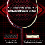 SALYWEE DARKNESS Full Carbon Fiber Badminton Racket 4U Offensive Specs, High‑Tension Tolerance ≤35LBS, Stable Frame For Pro‑Grade Hitting Performance