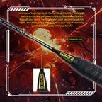 SALYWEE SY903 Holy Warriors Composite Carbon Badminton Racket Aero Wind‑Breaking Frame 4U Light Weight Fast Swing Pre‑Strung for Quick Rallies