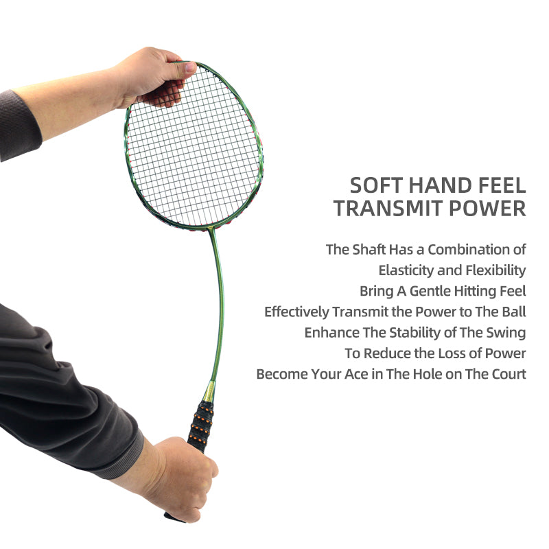 SALYWEE TWIST SY909 Pre‑Strung Full Carbon Fiber Badminton Racket 75±5g, 290±5MM Balance, 675±5MM Length for Daily Training & Competition