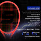 SALYWEE LITE·NEON SY1113 Gradient Fluorescent Orange Tennis Racket 16×19 String Pattern 330mm Balance Composite Carbon Tennis Racquet