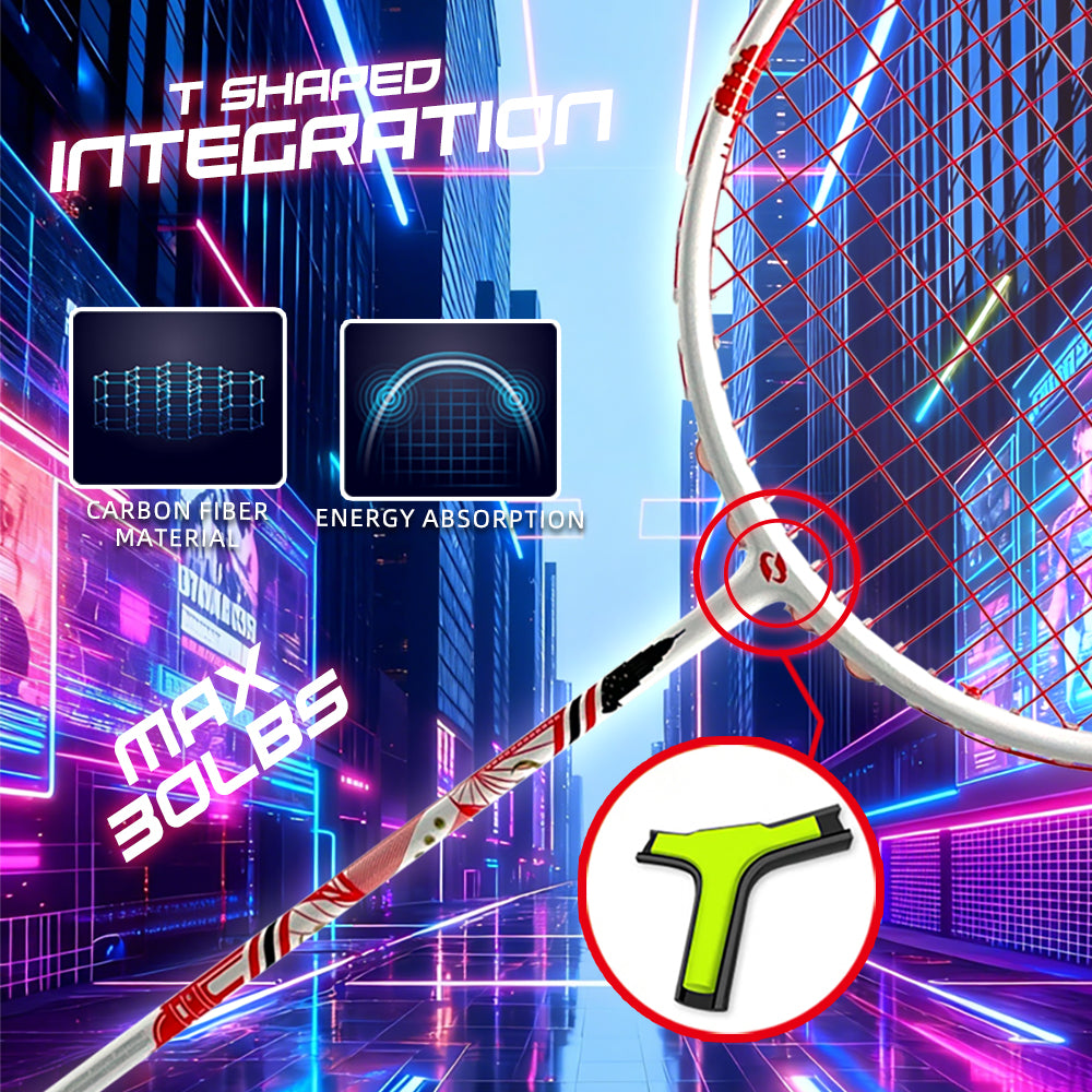 SALYWEE MY2.0 Badminton Racket T700 Carbon, Exquisite Water‑Based Paint With Malaysian Landmark Architecture Pattern, Large Frame Sweet Spot For Training & Match