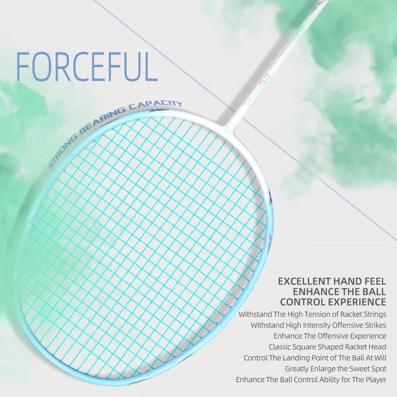 SALYWEE SU7 Pre‑Strung Full Carbon Badminton Racket 4U, 3‑Color Selection, 295±5MM Balance, Suitable For New Players And Hobby‑Level Enthusiasts