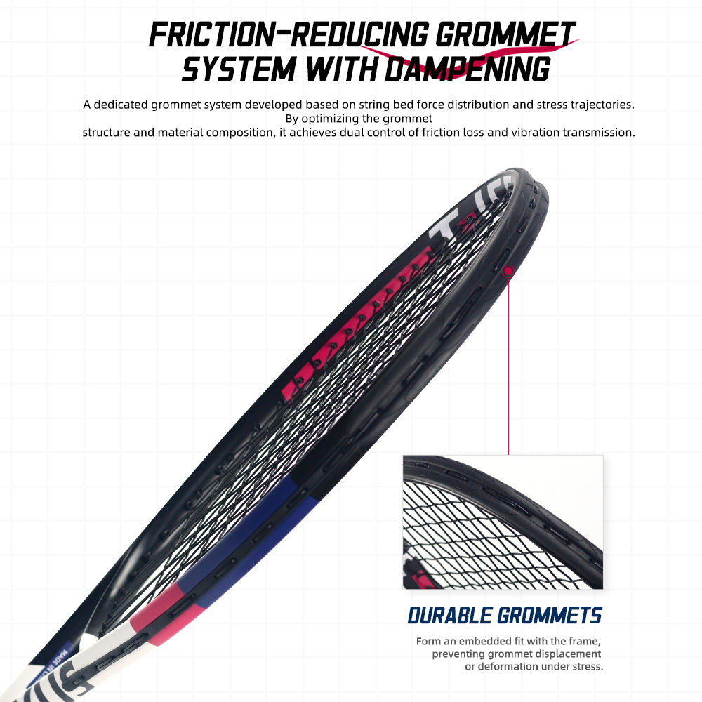SALYWEE Nexus SY1110 Aluminum Carbon Tennis Racquet 293g Unstrung 16×19 String Pattern 50-55lbs Tension Beginner Recreational Tennis Racket