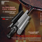 SALYWEE NOVA2.0 Offensive Badminton Racket 5U Ultra‑Light, T700+30T High‑Rigidity Carbon Fiber, 300±5mm Balance, 6.8mm Ultra‑Thin Shaft, 28‑32LBS, 76 String Holes