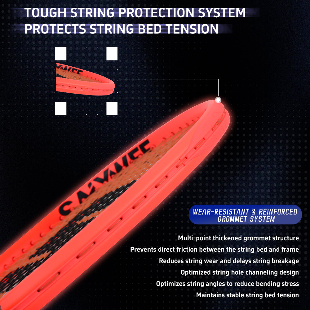 SALYWEE LITE·NEON SY1113 Gradient Fluorescent Orange Tennis Racket 16×19 String Pattern 330mm Balance Composite Carbon Tennis Racquet