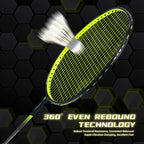 SALYWEE Sharp・Feather Head‑Heavy Offensive Badminton Racket 305±3mm Balance Point 6U Light Weight, T700+30T Carbon For Powerful Smash Shots