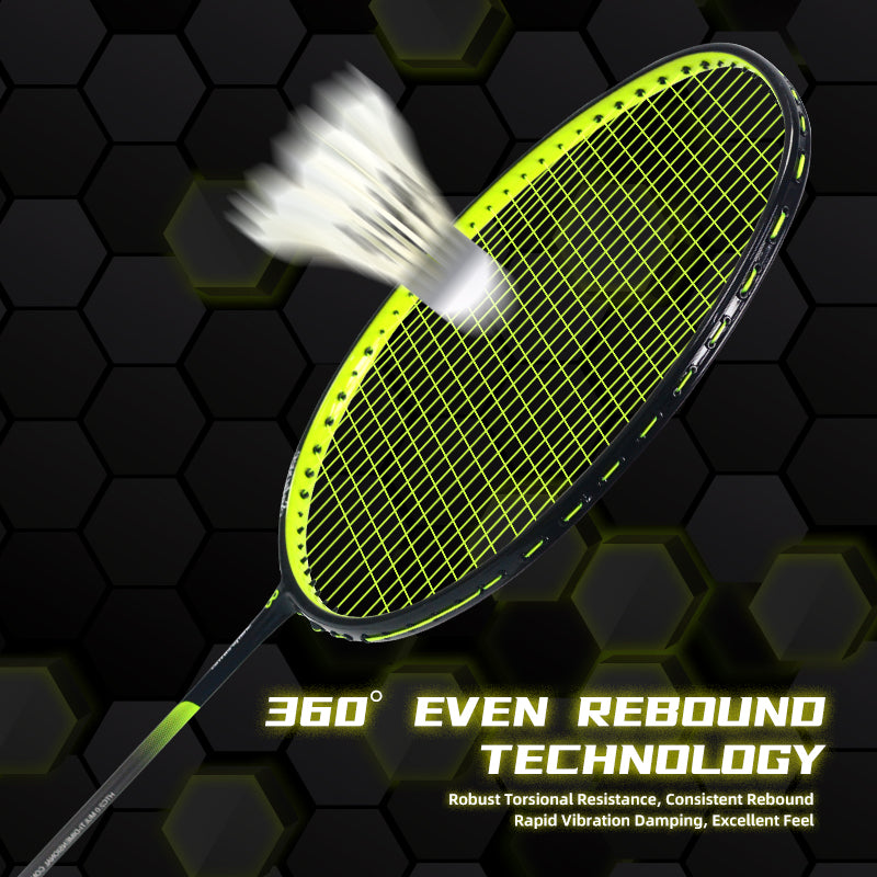 SALYWEE Sharp・Feather Head‑Heavy Offensive Badminton Racket 305±3mm Balance Point 6U Light Weight, T700+30T Carbon For Powerful Smash Shots