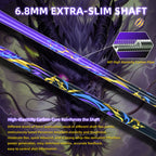 SALYWEE Dragon Lin SY906 Badminton Racket T800+40T Material 300mm Balance Point ≤32LBS Tension Purple Black Offensive Badminton Racquet