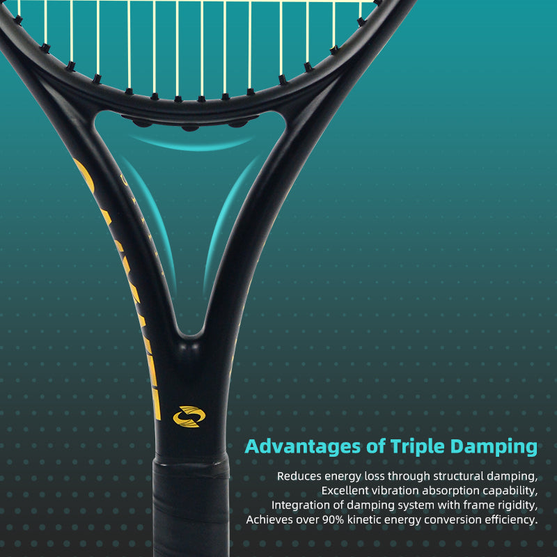 SALYWEE SY1114 Gungnir Mjolnir Pro Tennis Racket Full Carbon Frame Pre-Strung 102 sq.in for Recreational & Intermediate Players