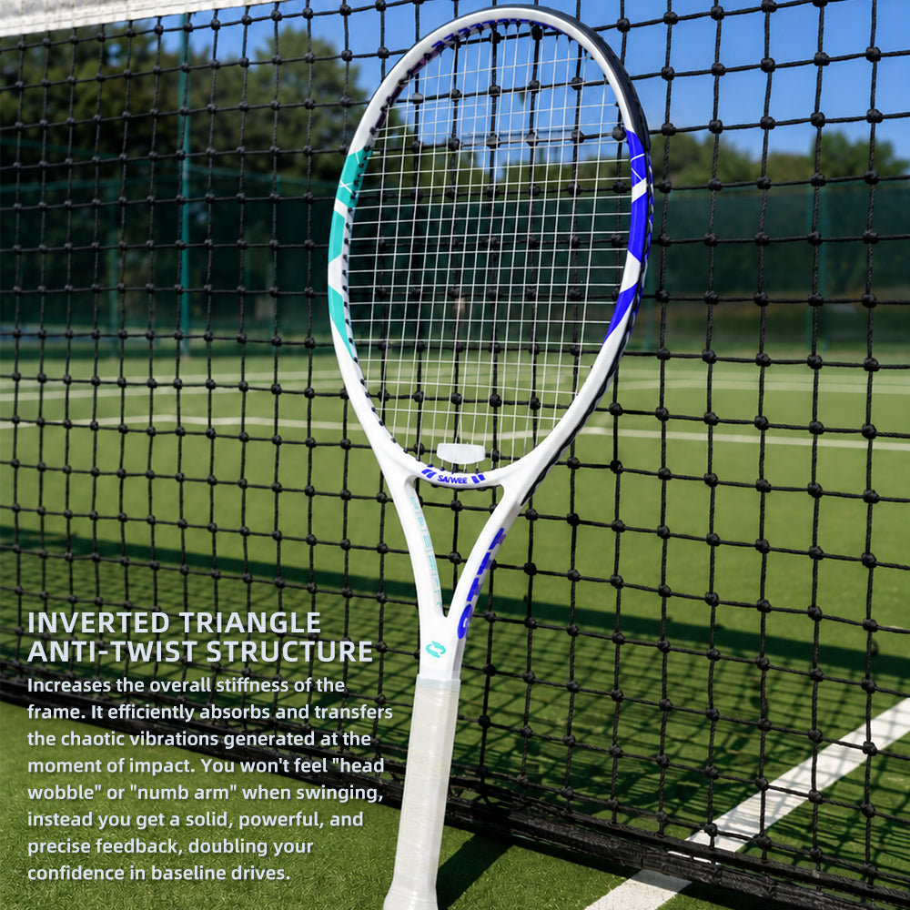 SALYWEE BABOBEE SY1118 Carbon Fiber Tennis Racket | 265g 102in² 16×19 Pre-Strung Adult Racquet