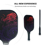 SALYWEE Dragon Print Pickleball Paddle 40×19.8cm Size 12mm Thickness 228±5g Unstrung Recreational Pickleball Racquet