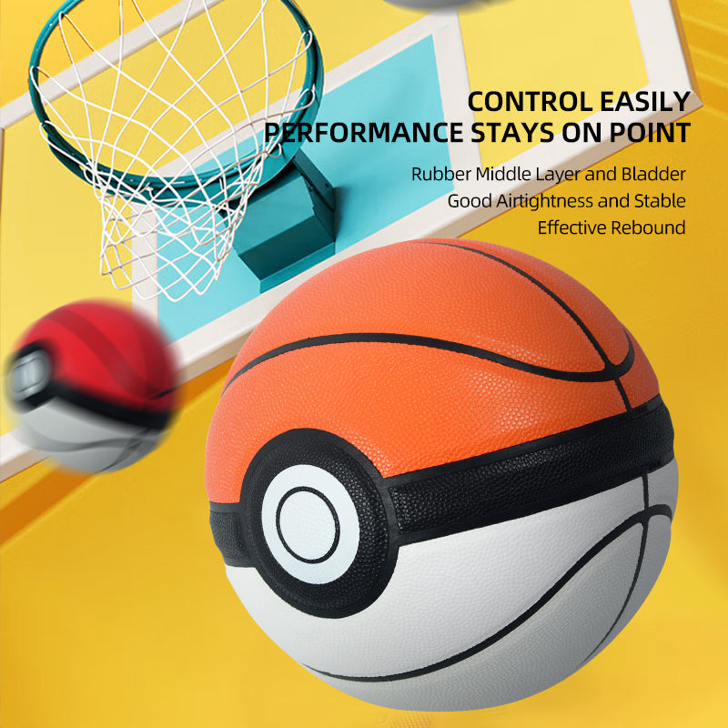 SALYWEE SY3332 ELF No.7 Match Quality Basketball, PU Moisture‑Absorbing Surface, Rubber Bladder, PE Wrapped Yarn, Indoor & Outdoor, 4‑Color Options Orange Blue Red Yellow