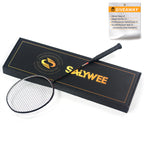 SALYWEE NOVA2.0 Offensive Badminton Racket 5U Ultra‑Light, T700+30T High‑Rigidity Carbon Fiber, 300±5mm Balance, 6.8mm Ultra‑Thin Shaft, 28‑32LBS, 76 String Holes