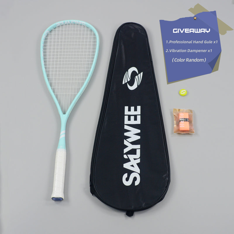 SALYWEE Olivia2.0 Full Carbon Squash Racket SY1028 69cm Length 21cm Width Light‑Weight Indoor Training Squash Racket