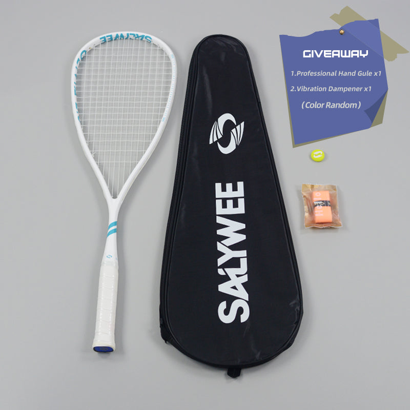 SALYWEE Olivia2.0 Full Carbon Squash Racket SY1028 69cm Length 21cm Width Light‑Weight Indoor Training Squash Racket