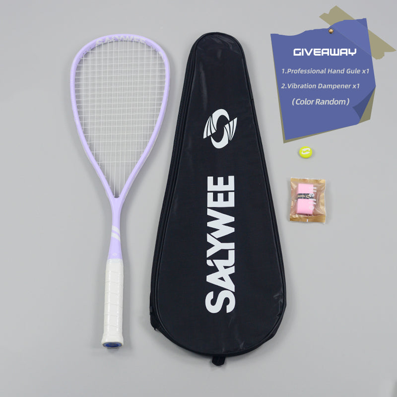 SALYWEE Olivia2.0 Full Carbon Squash Racket SY1028 69cm Length 21cm Width Light‑Weight Indoor Training Squash Racket