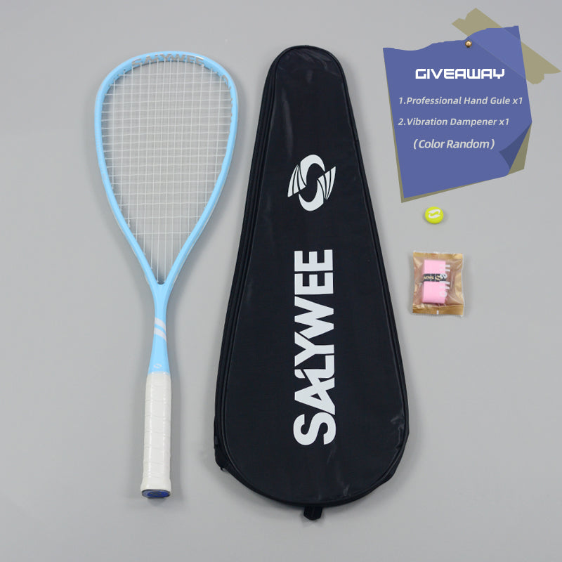 SALYWEE Olivia2.0 Full Carbon Squash Racket SY1028 69cm Length 21cm Width Light‑Weight Indoor Training Squash Racket
