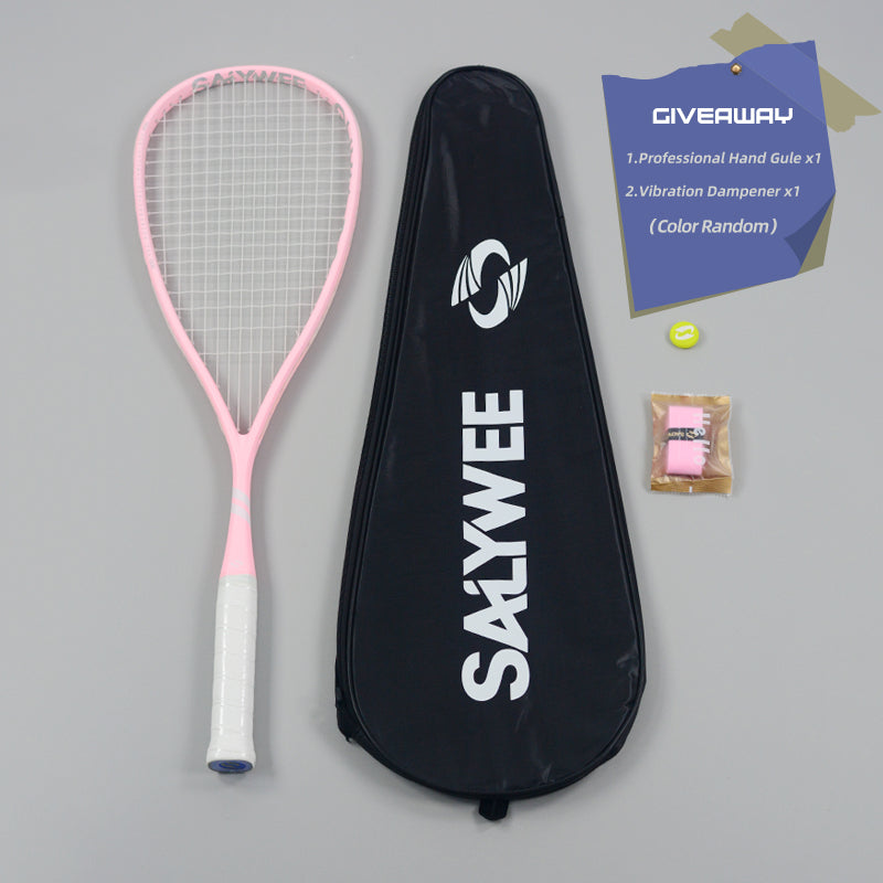SALYWEE Olivia2.0 Full Carbon Squash Racket SY1028 69cm Length 21cm Width Light‑Weight Indoor Training Squash Racket