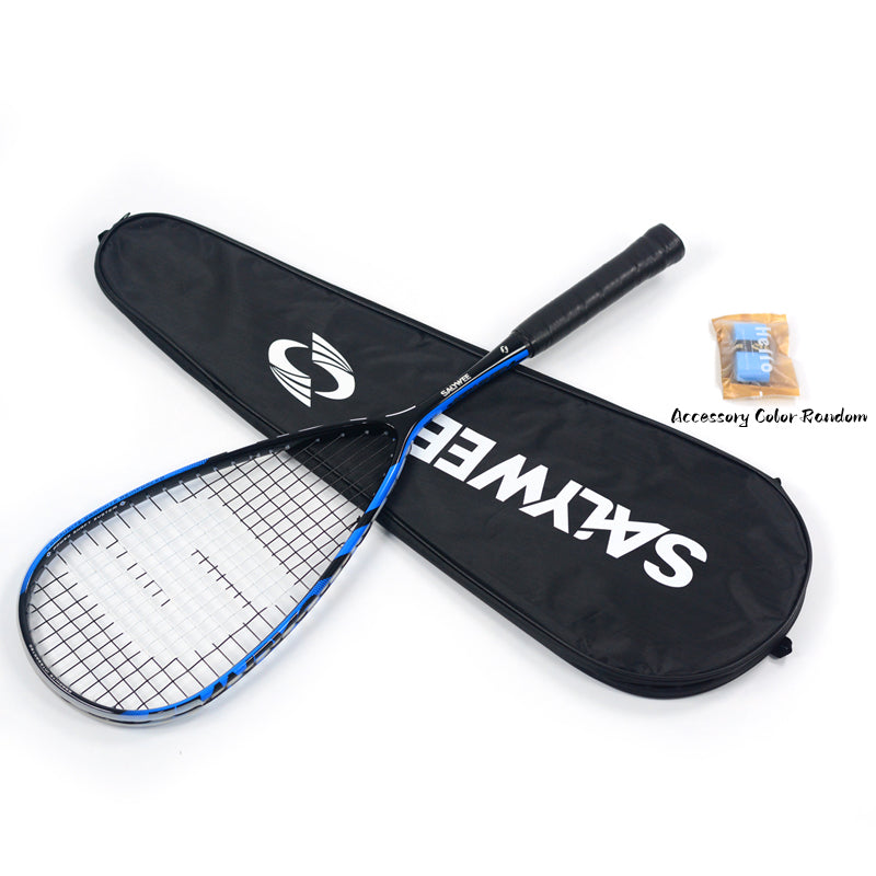 SALYWEE EAGLE Pro Squash Racket Full Carbon Fiber Pre-Strung Balanced Frame for Intermediate & Advanced Players