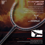 SALYWEE NOVA2.0 Offensive Badminton Racket 5U Ultra‑Light, T700+30T High‑Rigidity Carbon Fiber, 300±5mm Balance, 6.8mm Ultra‑Thin Shaft, 28‑32LBS, 76 String Holes
