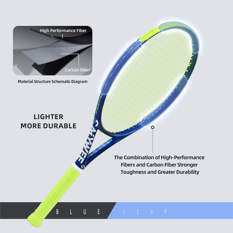Raqueta de tenis SALYWEE Blue Leap SY1115 | 345 g 330 mm Punto de equilibrio Marco duradero para entrenamientos y partidos al aire libre