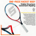 SALYWEE Children Tennis Racket Aluminum-Carbon Frame 4 Sizes Optional Lightweight For Kids Height Matching Training Use