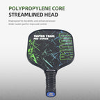 SALYWEE Vapor Trail X1000 Pickleball Paddle Fiberglass Surface 40×19.8cm 12mm Core Turquoise Orange-Red Pickleball Racket