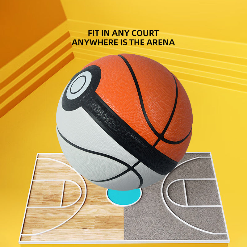 SALYWEE SY3332 ELF No.7 Match Quality Basketball, PU Moisture‑Absorbing Surface, Rubber Bladder, PE Wrapped Yarn, Indoor & Outdoor, 4‑Color Options Orange Blue Red Yellow