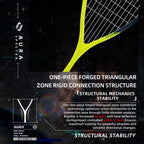 SALYWEE AURA SY1026 Full Carbon Squash Racquet 140g Unstrung 14×18 String Pattern 692mm Length Recreational Squash Racket